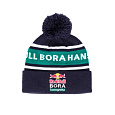 Dětská zimní čepice s bambulí Red Bull Bora Hansgrohe tmavě modrá