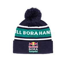Dětská zimní čepice s bambulí Red Bull Bora Hansgrohe tmavě modrá