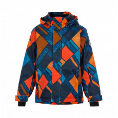 bundy COLOR KIDS Ski jacket, AOP, AF 10.000, orange clown fish