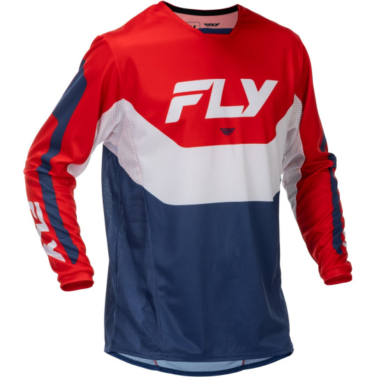 dres KINETIC, FLY RACING - USA 2026 (červená/bílá/modrá)