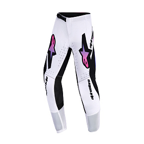 kalhoty SUPERTECH VISTA YOUTH, ALPINESTARS, dětské (bílá/fialová/černá) 2026 kalhoty SUPERTECH VISTA YOUTH, ALPINESTARS, dětské (bílá/fialová/černá) 2026