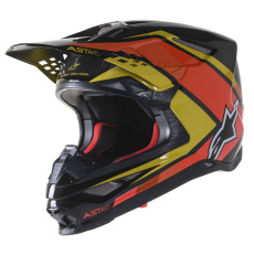 přilba SUPERTECH S-M10 CARBON META2, ALPINESTARS (černá/žlutá/oranžová lesklá) přilba SUPERTECH S-M10 CARBON META2, ALPINESTARS (černá/žlutá/oranžová lesklá)