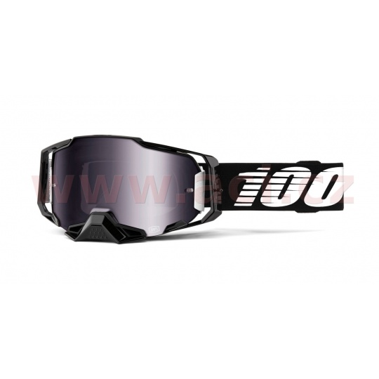 brýle ARMEGA Black, 100% (stříbrné chrom plexi s čepy pro slídy)