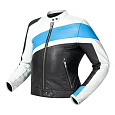 Dámská moto bunda RICHA PAIGE bílo/světle modrá kožená