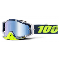 brýle RACECRAFT ECLIPSE, 100% (modré zrcadlové a čiré plexi + 20 strhávaček) brýle RACECRAFT ECLIPSE, 100% (modré zrcadlové a čiré plexi + 20 strhávaček)