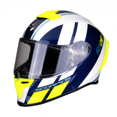 Moto přilba SCORPION EXO-R1 AIR CORPUS bílo/modro/žlutá Moto přilba SCORPION EXO-R1 AIR CORPUS bílo/modro/žlutá