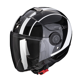 Moto přilba SCORPION EXO-CITY SCOOT metal černo/bílá Moto přilba SCORPION EXO-CITY SCOOT metal černo/bílá