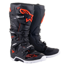 boty TECH 7 ENDURO, ALPINESTARS (černá/červená fluo/bílá) 2025 boty TECH 7 ENDURO, ALPINESTARS (černá/červená fluo/bílá) 2025