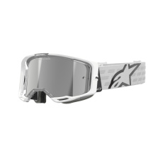brýle VISION 8 CORP, ALPINESTARS (bílá, zrcadlové stříbrné plexi) 2026 brýle VISION 8 CORP, ALPINESTARS (bílá, zrcadlové stříbrné plexi) 2026