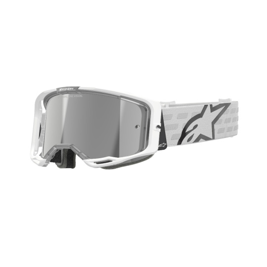 brýle VISION 8 CORP, ALPINESTARS (bílá, zrcadlové stříbrné plexi) 2026