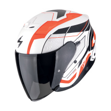 Moto přilba SCORPION EXO-Z1 VUE matná bílo/červeno/černá Moto přilba SCORPION EXO-Z1 VUE matná bílo/červeno/černá