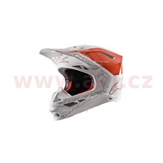 přilba SUPERTECH S-M8 TRIPLE 2021, ALPINESTARS (oranžová fluo/bílá/zlatá) přilba SUPERTECH S-M8 TRIPLE 2021, ALPINESTARS (oranžová fluo/bílá/zlatá)