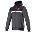bunda CHROME STREET HOODIE HONDA kolekce, ALPINESTARS (černá/šedá/červená)