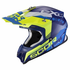Moto přilba SCORPION VX-16 AIR ARHUS matná modro/neonově žlutá Moto přilba SCORPION VX-16 AIR ARHUS matná modro/neonově žlutá