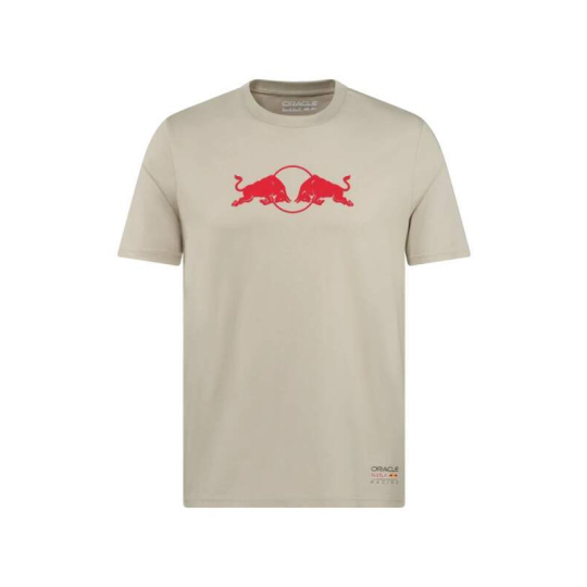 Tričko Oracle Red Bul Racing edice SPARK pískové s logem - S Tričko Oracle Red Bul Racing edice SPARK pískové s logem - S