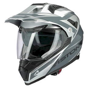 Moto přilba ASTONE CROSSMAX OURAGAN stříbrná Moto přilba ASTONE CROSSMAX OURAGAN stříbrná