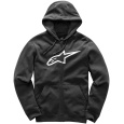 Alpinestars Ageless II Fleece mikina černá s kapucí a zipem