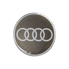 Audi 3D samolepka s logem stříbrná