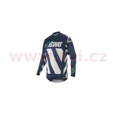 dres RACER BRAAP, ALPINESTARS (šedá/tmavě modrá navy/tyrkysová) dres RACER BRAAP, ALPINESTARS (šedá/tmavě modrá navy/tyrkysová)