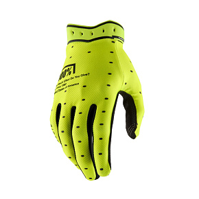 rukavice RIDEFIT, 100% - USA (fluo žlutá) rukavice RIDEFIT, 100% - USA (fluo žlutá)