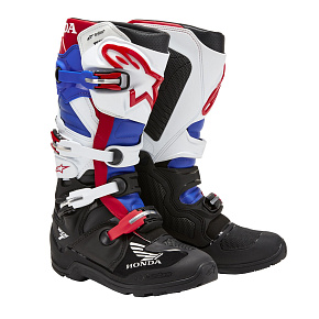 boty TECH 7 ENDURO DRYSTAR HONDA kolekce, ALPINESTARS (černá/bílá/modrá/červená) 2027