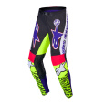 kalhoty SUPERTECH limitovaná edice DIRT STUDIOS, ALPINESTARS (bílá/fialová/růžová/žlutá fluo) 2025