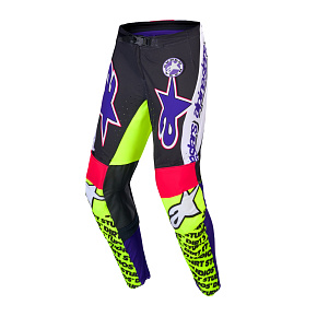 kalhoty SUPERTECH limitovaná edice DIRT STUDIOS, ALPINESTARS (bílá/fialová/růžová/žlutá fluo) kalhoty SUPERTECH limitovaná edice DIRT STUDIOS, ALPINESTARS (bílá/fialová/růžová/žlutá fluo)