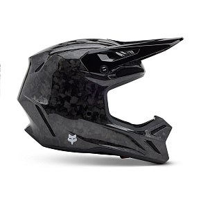 X přilba Fox V3 Rs Carbon Solid Helmet  Black