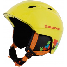 helma BLIZZARD Demon ski helmet junior, neon yellow/colorfull puzzles helma BLIZZARD Demon ski helmet junior, neon yellow/colorfull puzzles