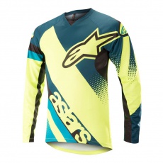 Alpinestars Racer L/S Jersey - dres - Petrol Yellow Fluo