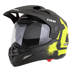 přilba Tour 2.0 Crew, CASSIDA (černá matná/žlutá fluo, plexi s přípravou pro Pinlock) 2026