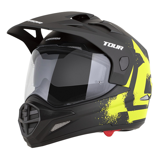 přilba Tour 2.0 Crew, CASSIDA (černá matná/žlutá fluo, plexi s přípravou pro Pinlock) 2026