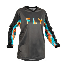 dres F-16 , FLY RACING - USA 2023 dámská (šedá/růžová/modrá) dres F-16 , FLY RACING - USA 2023 dámská (šedá/růžová/modrá)
