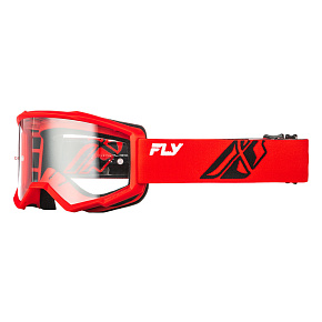 brýle FOCUS, FLY RACING - USA (červené/černé - číré plexi)