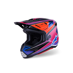 přilba SUPERTECH S-M7 FUSE, ALPINESTARS (modrá/fialová/růžová) 2027 přilba SUPERTECH S-M7 FUSE, ALPINESTARS (modrá/fialová/růžová) 2027