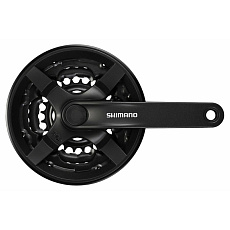 kliky SHIMANO Tourney FC-TY301-L, 175mm, 42-34-24 zubů, černé s krytem