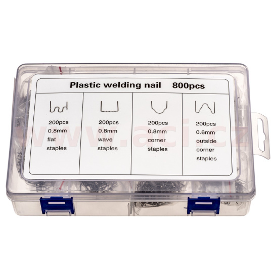 sponky na svařování plastů, sada 800 ks