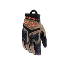 rukavice MANTI AIR, ALPINESTARS (tmavá khaki/černá/oranžová fluo) 2026