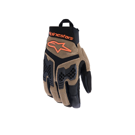 rukavice MANTI AIR, ALPINESTARS (tmavá khaki/černá/oranžová fluo) 2026