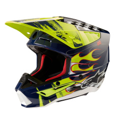 přilba S-M5 RASH, ALPINESTARS (tmavě modrá/žlutá fluo) 2025 přilba S-M5 RASH, ALPINESTARS (tmavě modrá/žlutá fluo) 2025