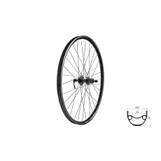 KELLYS Zapletené kolo zadní KLS DRAFT DSC 23 R, 26", black KELLYS Zapletené kolo zadní KLS DRAFT DSC 23 R, 26", black