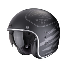 Moto přilba SCORPION BELFAST EVO DAWG matná černo/stříbrná