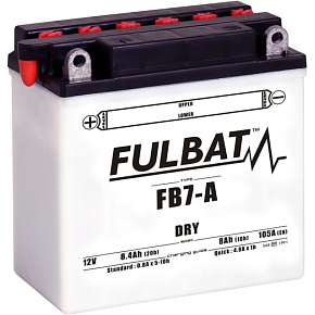 baterie 12V, YB7-A, 8Ah, 105A, konvenční 135x75x133 FULBAT(vč. balení elektrolytu)