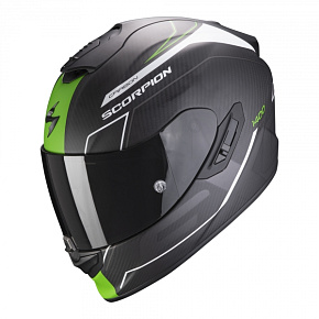 Moto přilba SCORPION EXO-1400 CARBON AIR BEAUX matná bílo/zelená Moto přilba SCORPION EXO-1400 CARBON AIR BEAUX matná bílo/zelená