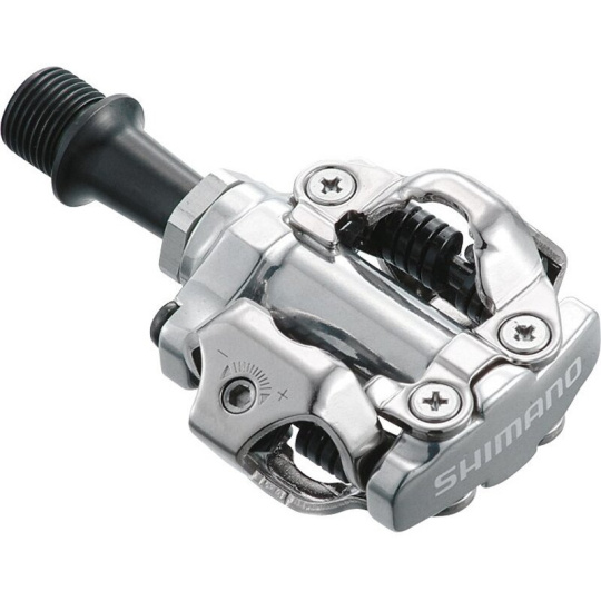 pedály SHIMANO SPD PD-M540 stříbrné s kufry SM-SH51 v krabičce