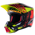 přilba S-M5 SOLAR FLARE, ALPINESTARS (žlutá fluo/červená fluo/černá)