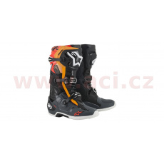 boty TECH 10 2022, ALPINESTARS (černá/šedá/oranžová/červená) boty TECH 10 2022, ALPINESTARS (černá/šedá/oranžová/červená)
