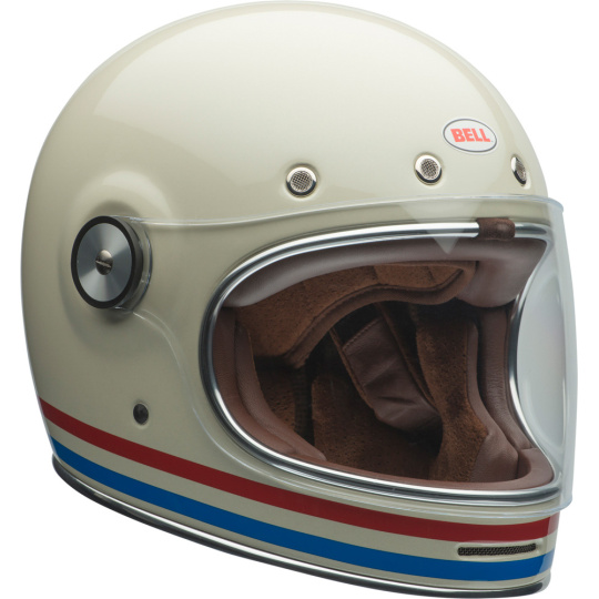 Motocyklová přilba Bell Bell Bullitt DLX Stripes Helmet Pearl White 