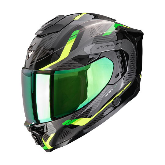 Moto přilba SCORPION EXO-1500 AIR SLEEK černo/zelená