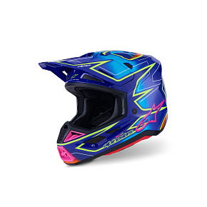 přilba SUPERTECH S-M7 CAST, ALPINESTARS (modrá/růžová/žlutá fluo) 2027 přilba SUPERTECH S-M7 CAST, ALPINESTARS (modrá/růžová/žlutá fluo) 2027